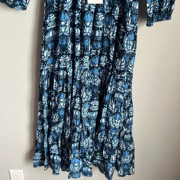 NEW caroline constas dahlia navy print dress - Picture 7 of 11